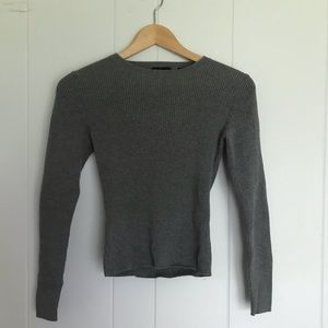 Moda Grey Long sleeve Fitted Sweater